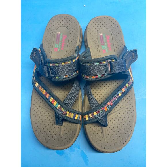 Skechers Outdoor Lifestyle Women's Sandals Size 7 Multi-Colored Chevron Aztec - Picture 8 of 9